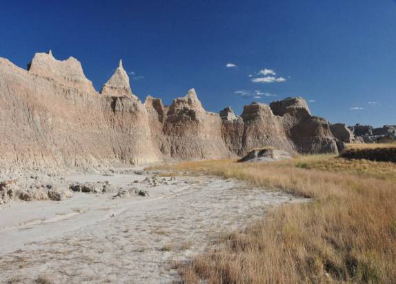 Terreno desértico do Badlands National Park, em South Dakota, nos Estados Unidos